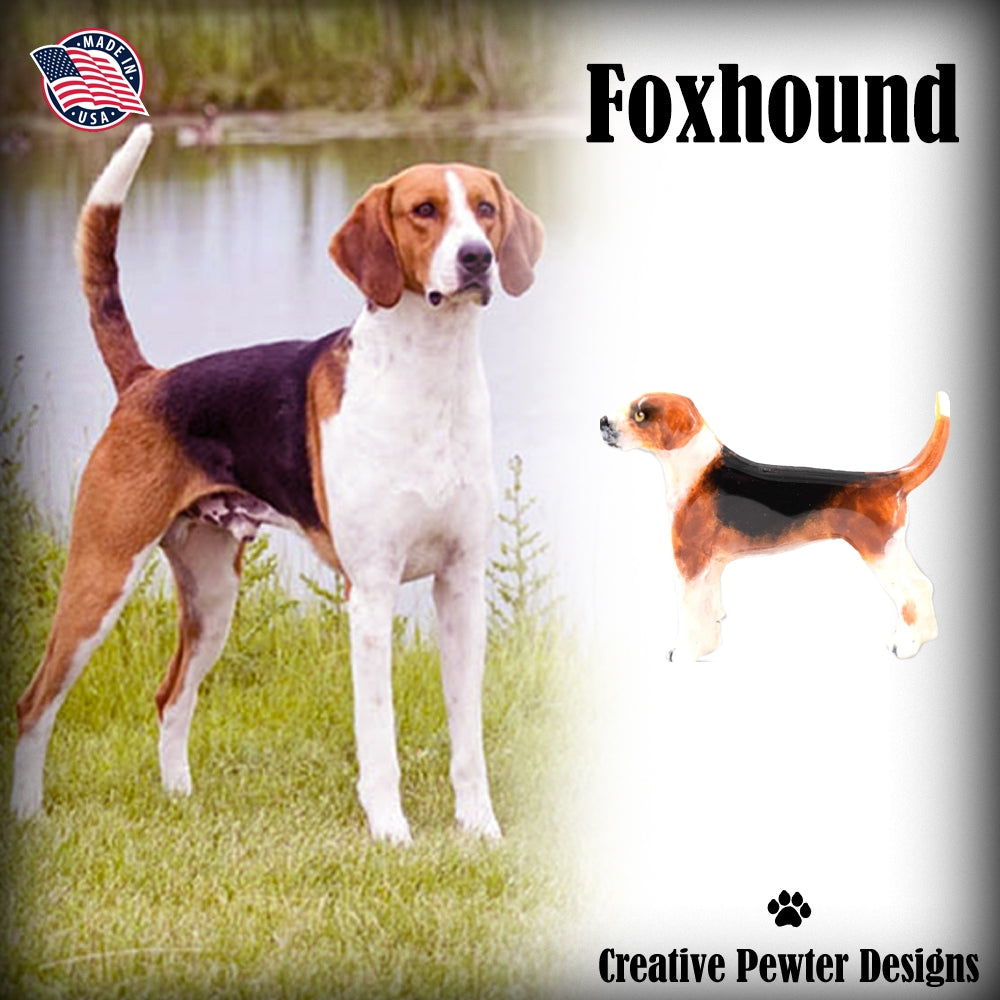 Fox Hound Dog Full Body Pin D381F