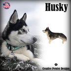 Husky Dog Full Body Pin D398F