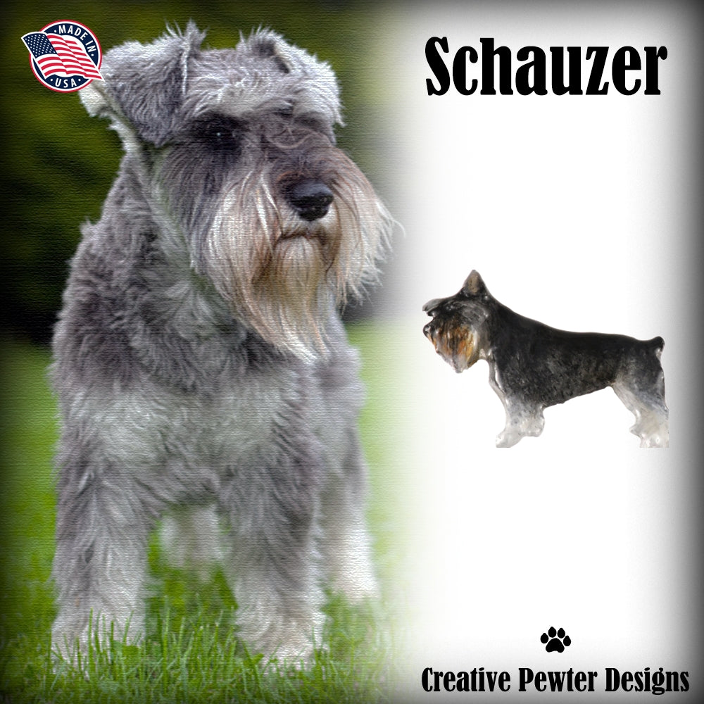 Schnauzer Dog Full Body Pin D458F