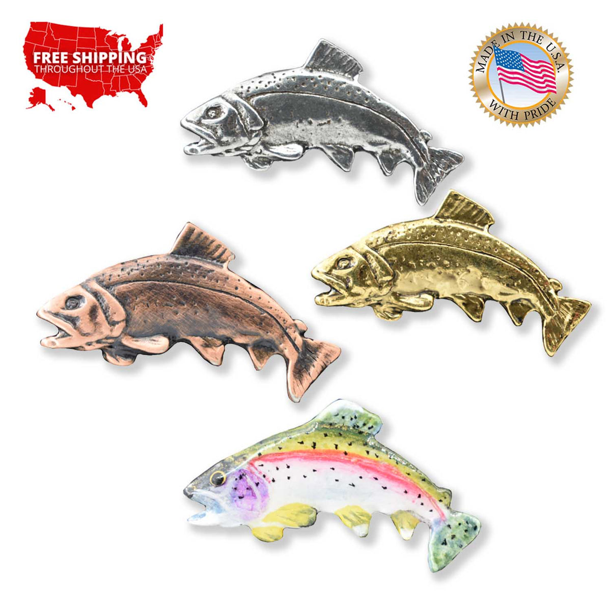 Rainbow Trout Mini Pin F001AMP