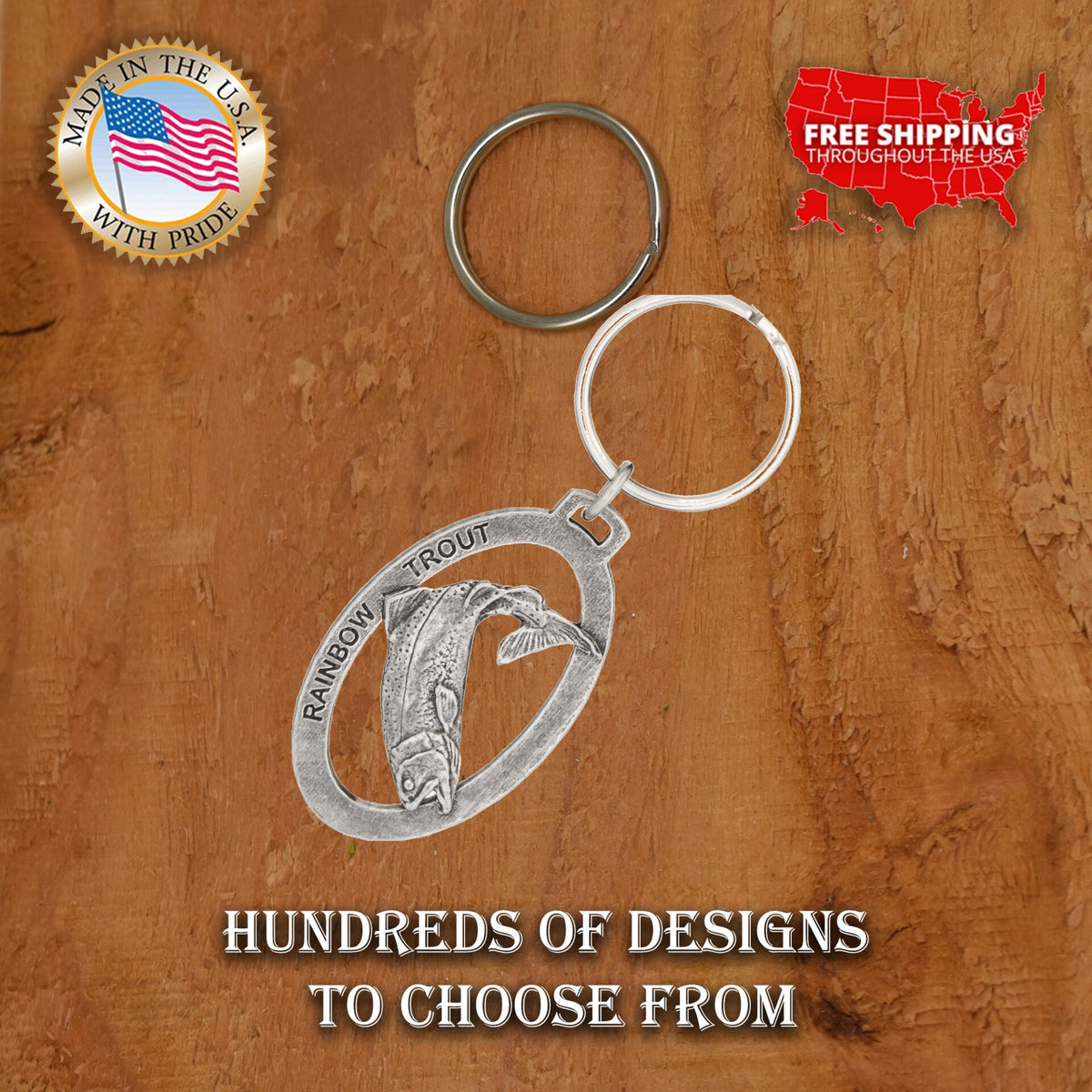 Rainbow Trout Leaping Keychain F003KC