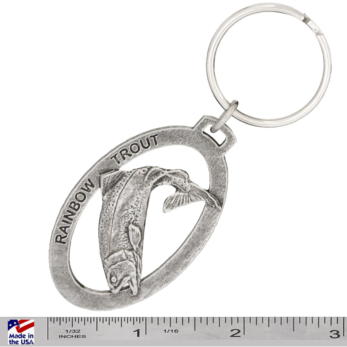 Rainbow Trout Leaping Keychain F003KC
