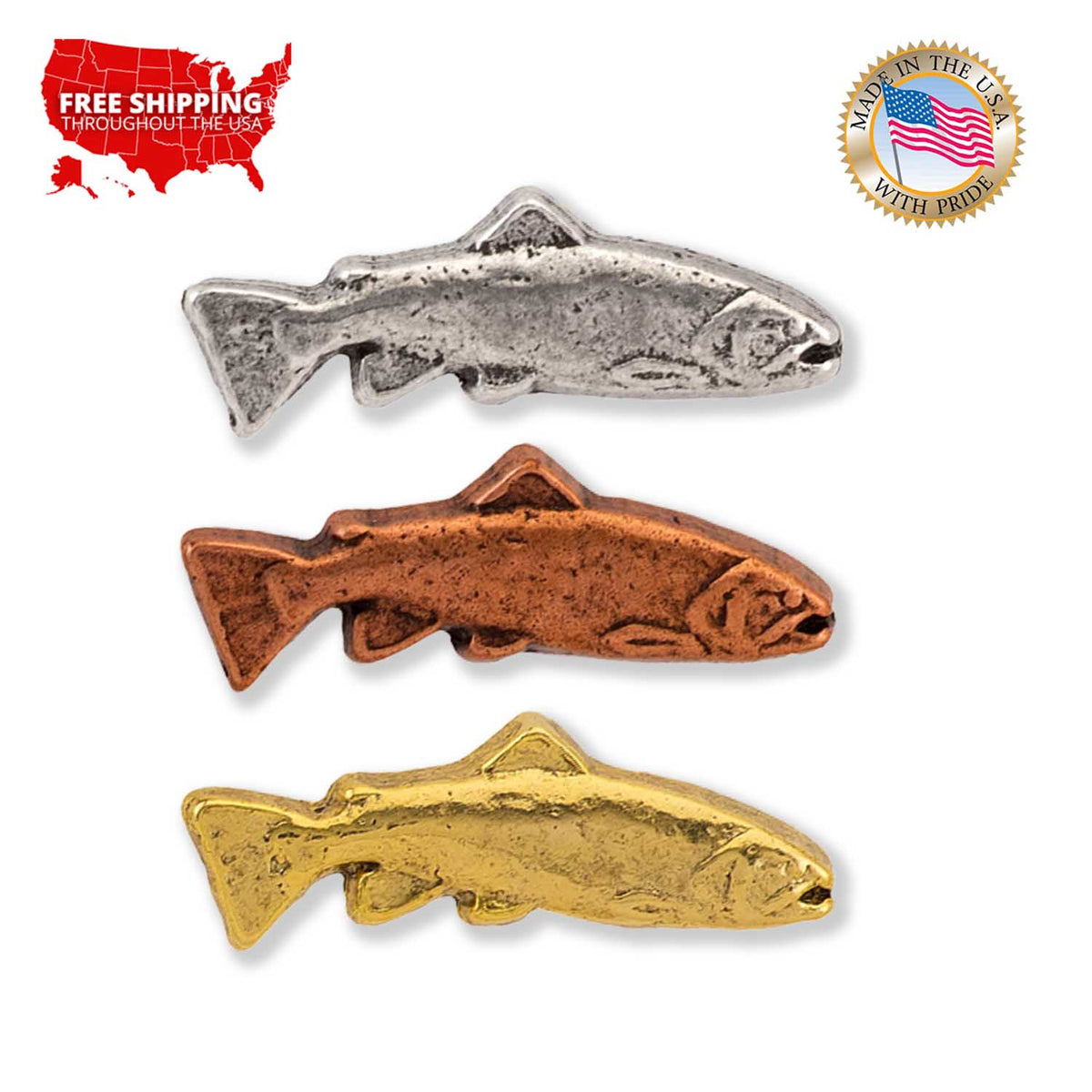 Brown Trout Mini Pin F008MP