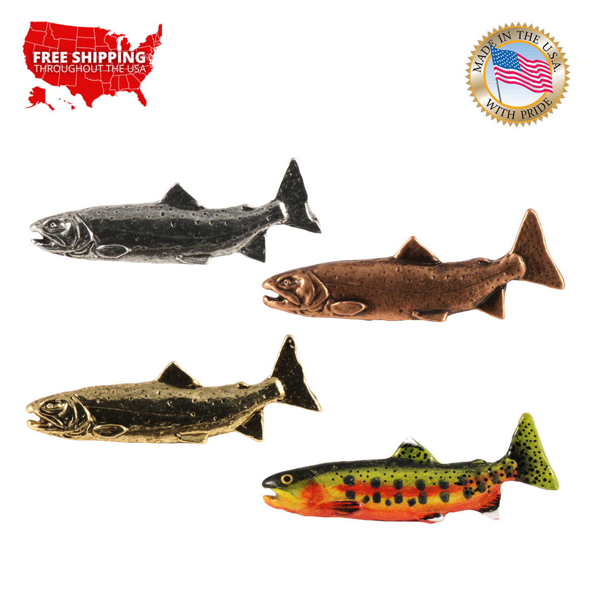 Golden Trout Pin F017