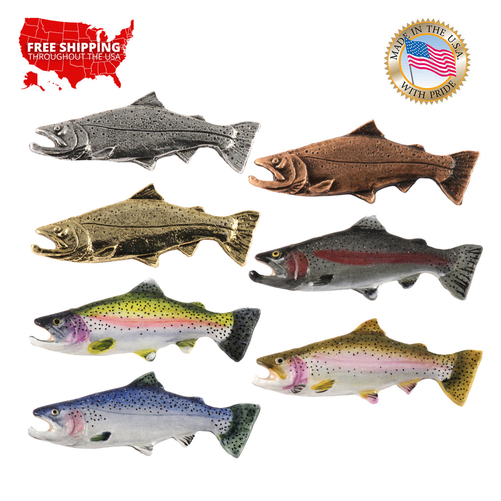 Steelhead Male Fish Pin F032
