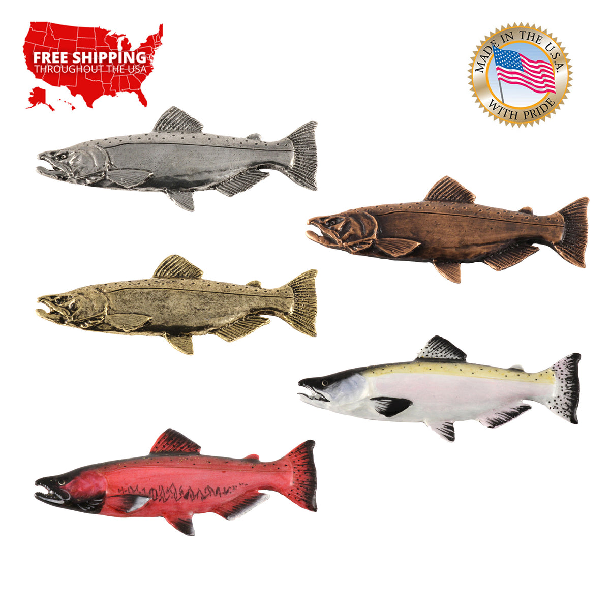 King Salmon Pin F040PR