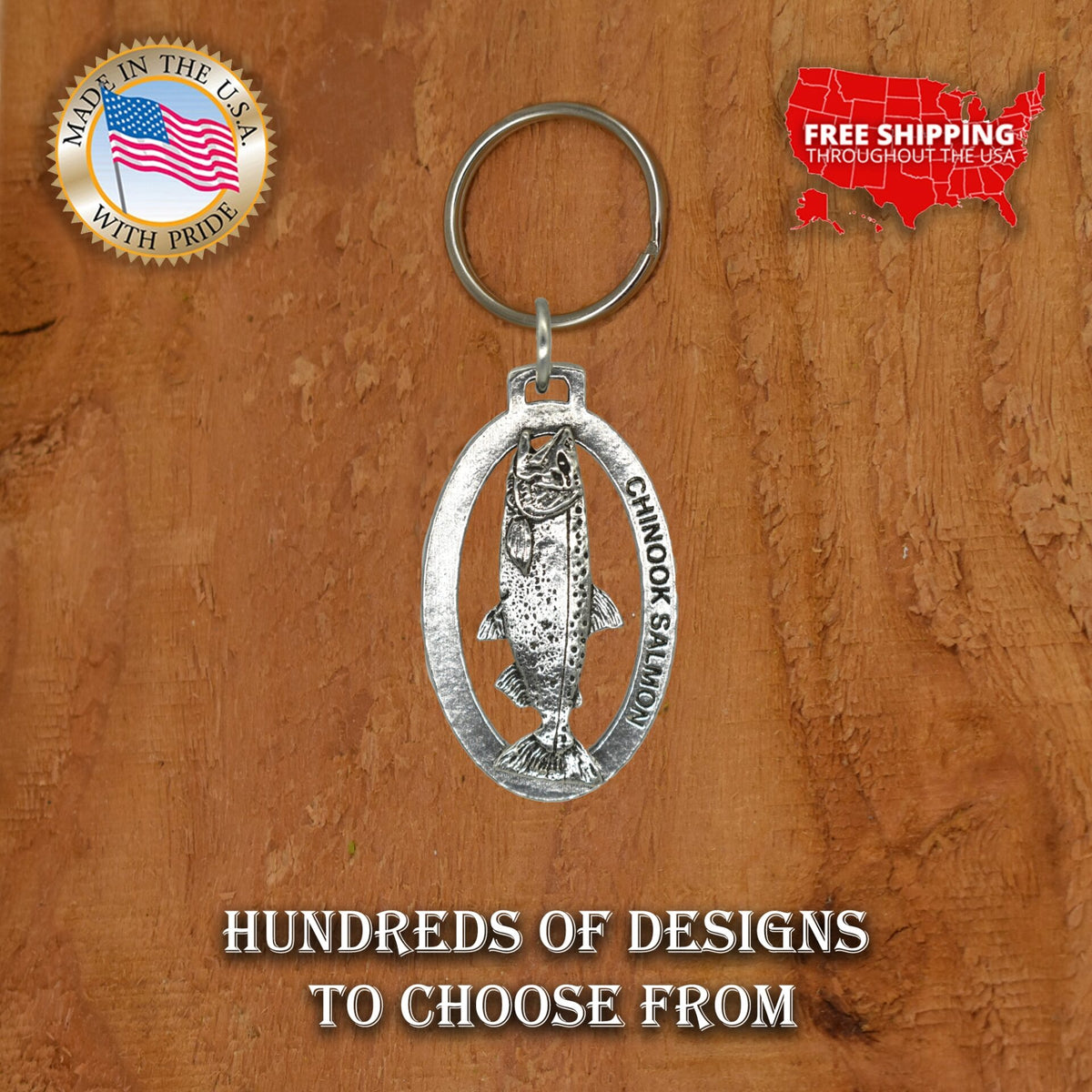 Chinook Salmon Keychain Small F041KC