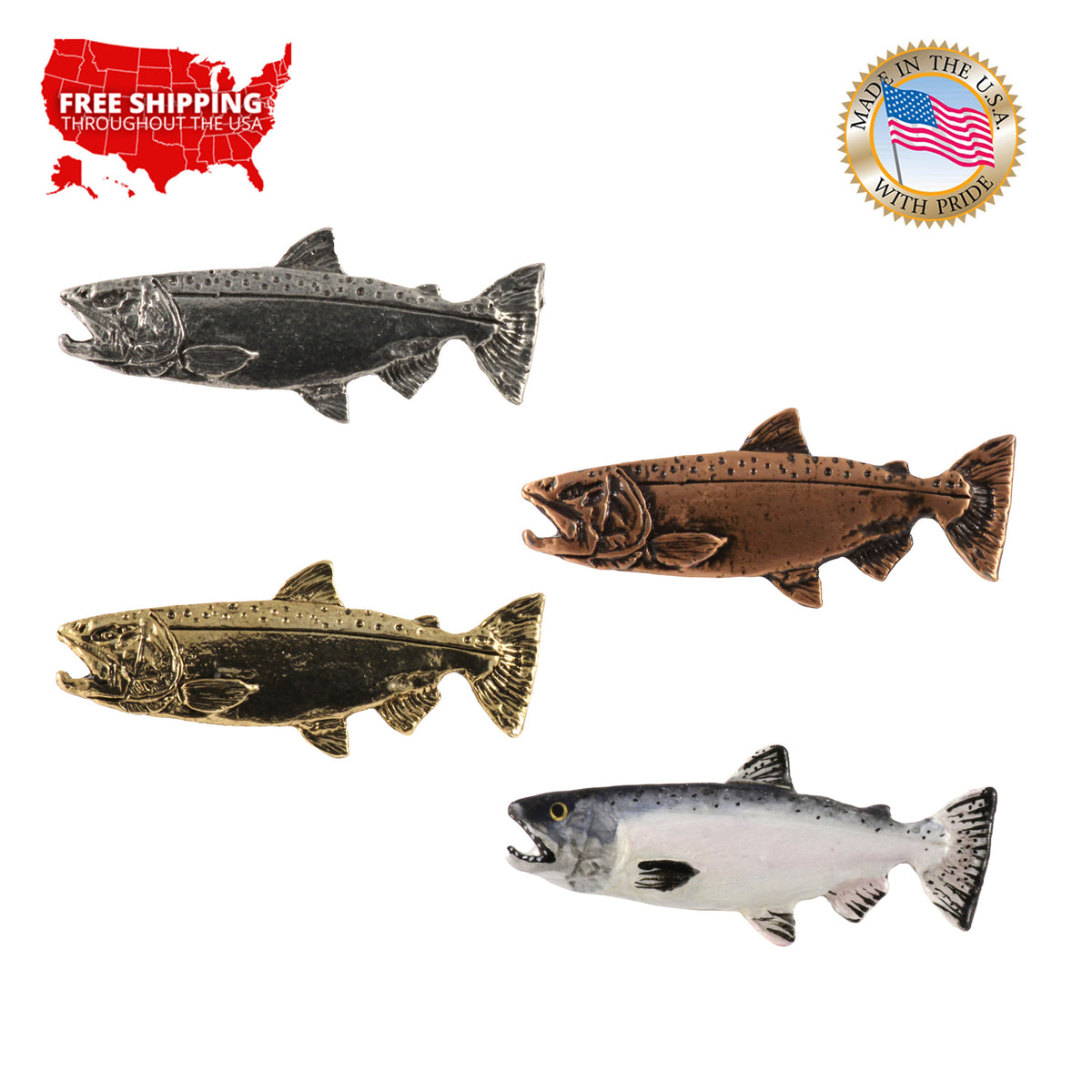 Chinook Salmon Ocean Magnet F041