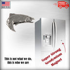 Chinook Salmon Leaping Magnet F043