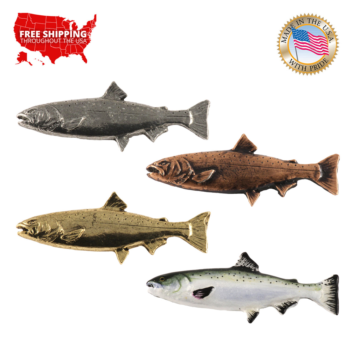 Coho Salmon Pin F046