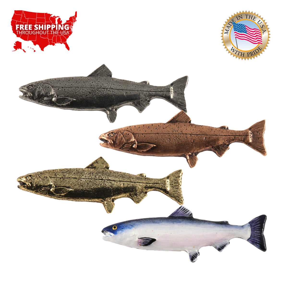 Sockeye Salmon Pin F052