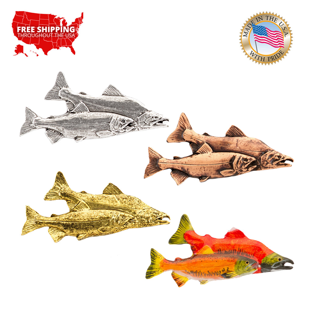 Sockeye Salmon Spawning Pair Magnet F054