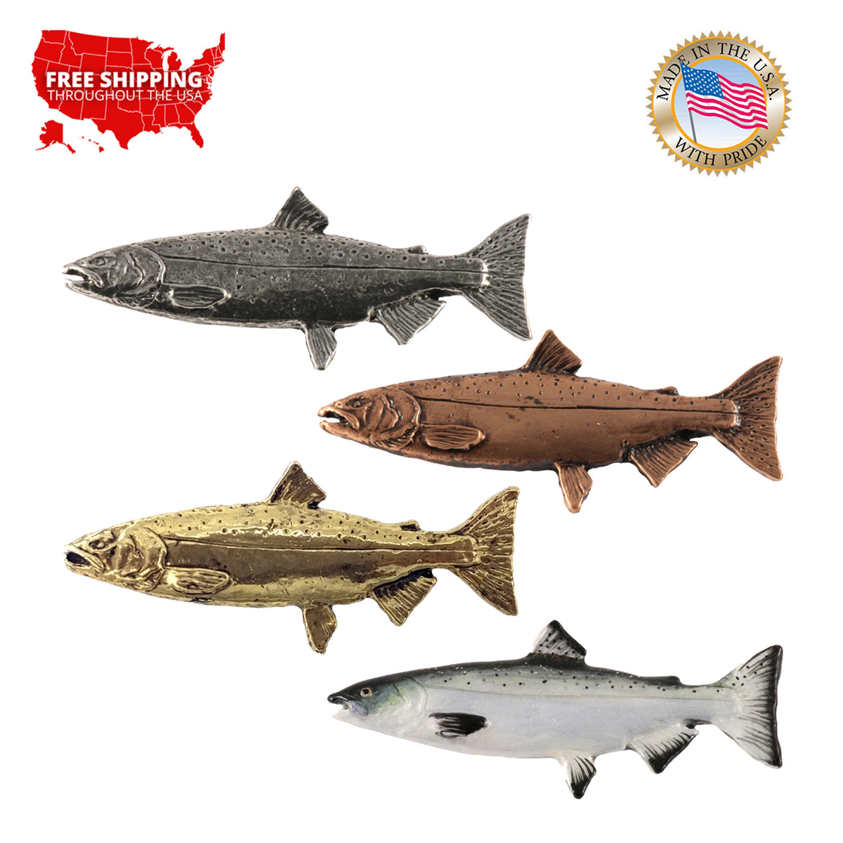 Chum Salmon Pin F055