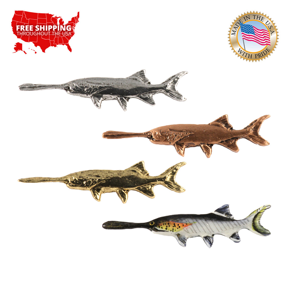 Paddlefish Pin F079
