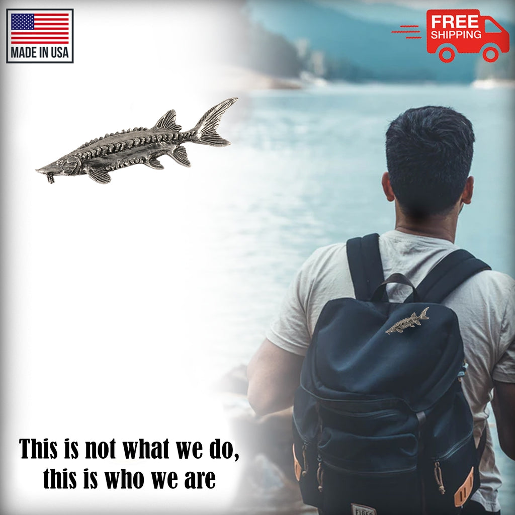Green Sturgeon Pin