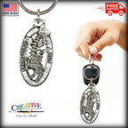 Fish Fossil Skeleton Keychain F112KC
