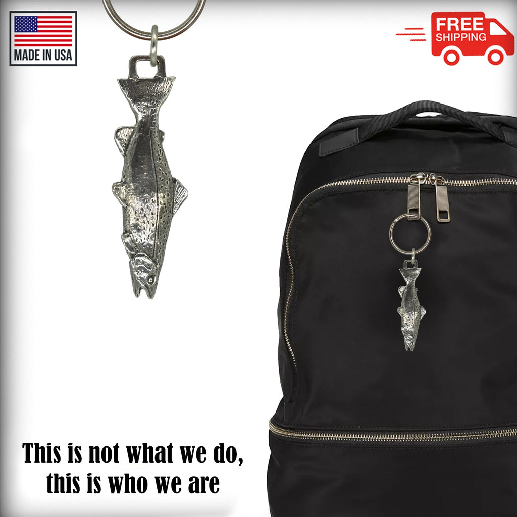 3D Trout "Respect the Resource" Keychain F116AKC