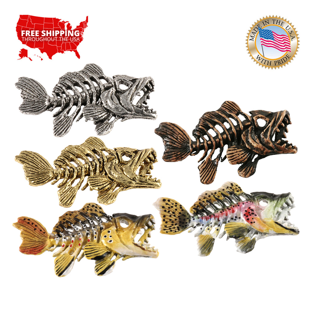 Fish Skeleton Pin F120PR