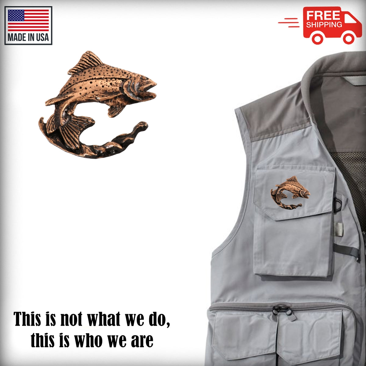 Rainbow Trout in Water Pin F004PRW