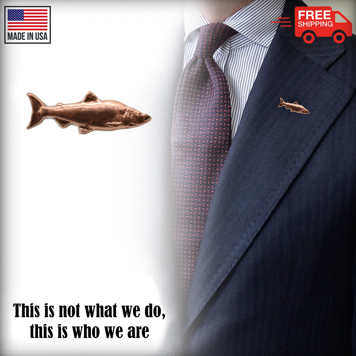 Coho Salmon Mini Pin F046MP