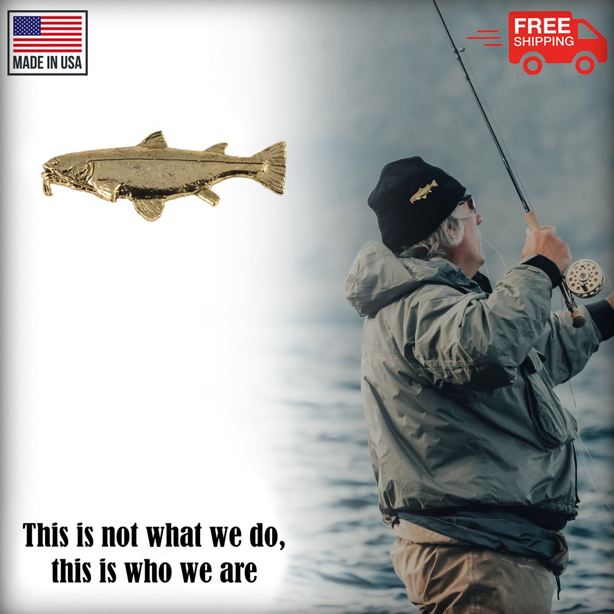 Redtail Catfish Pin F098