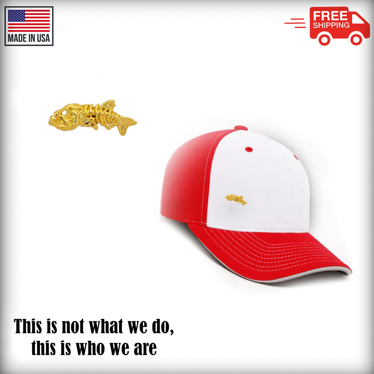 Skeleton Fish Mini Pin F112MP