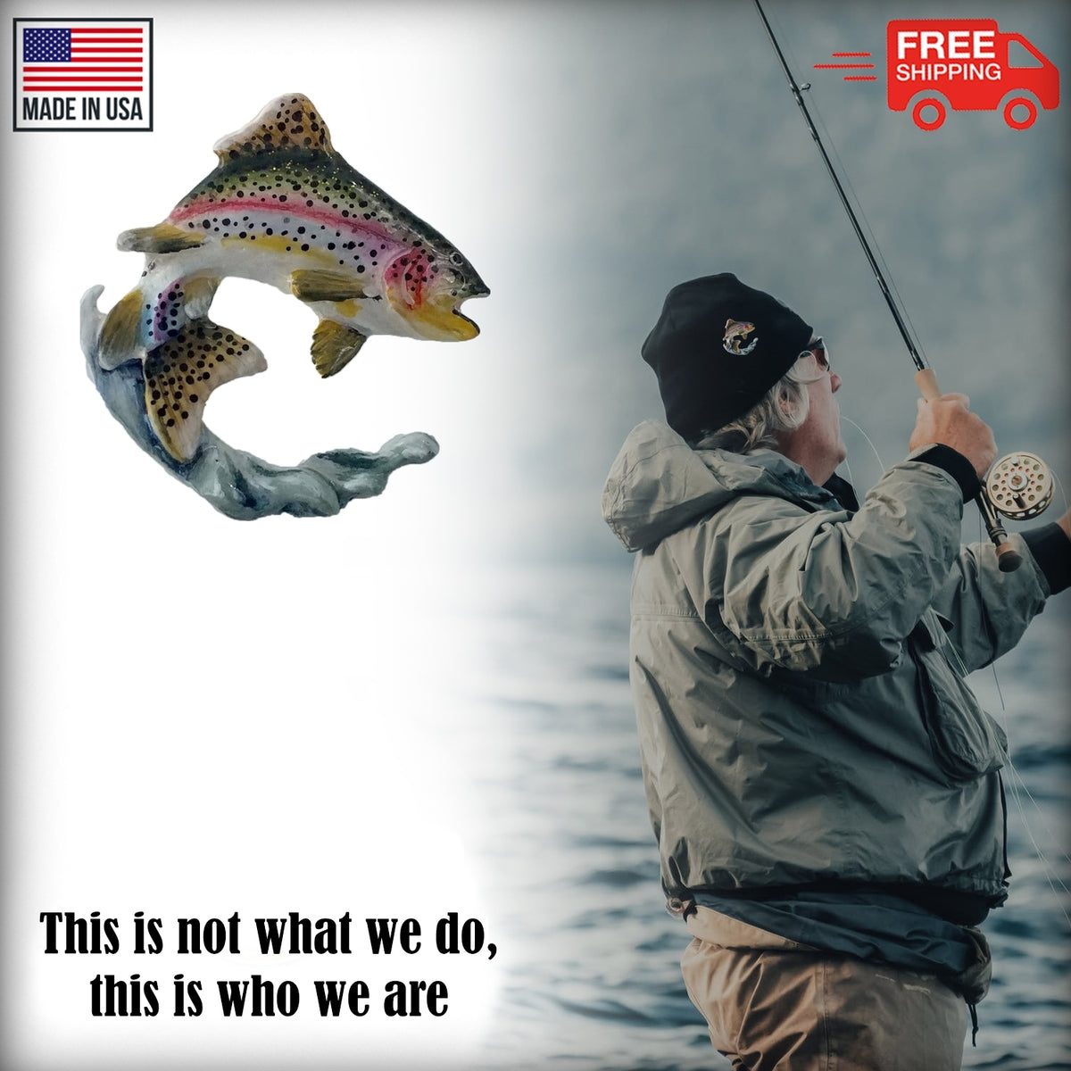 Rainbow Trout in Water Pin F004PRW