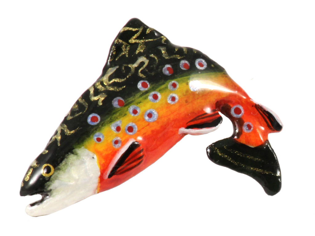 Brook Trout Pin - Hand Painted A