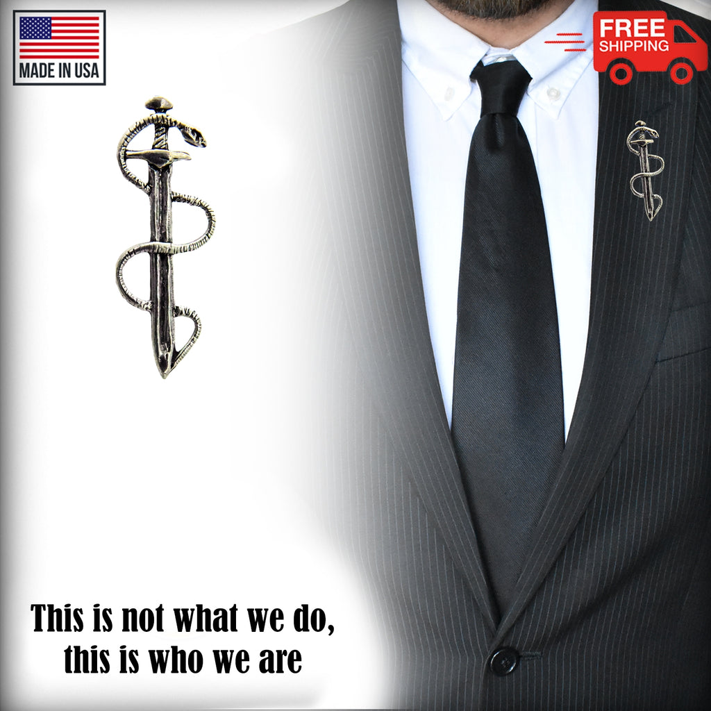 Sword and Snake Pin G002