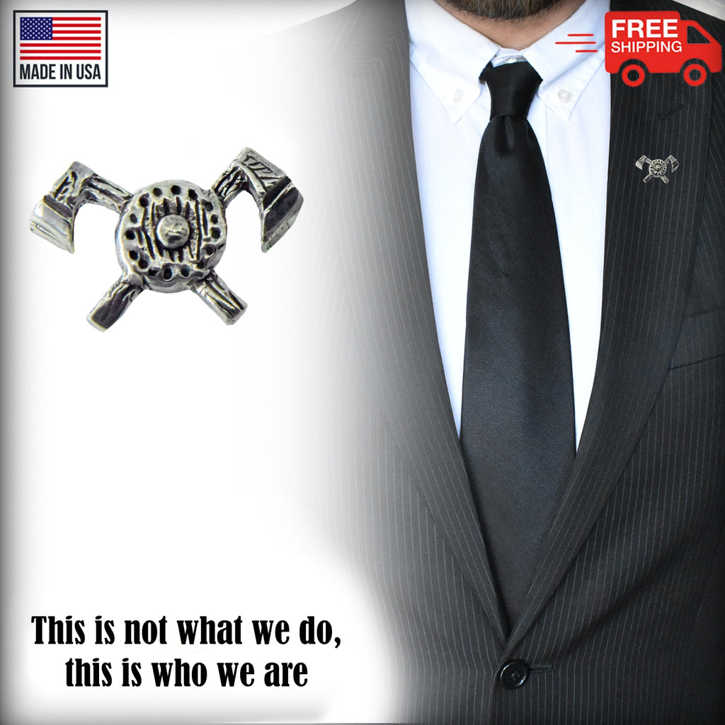 Viking Shield and Axes Pin G003