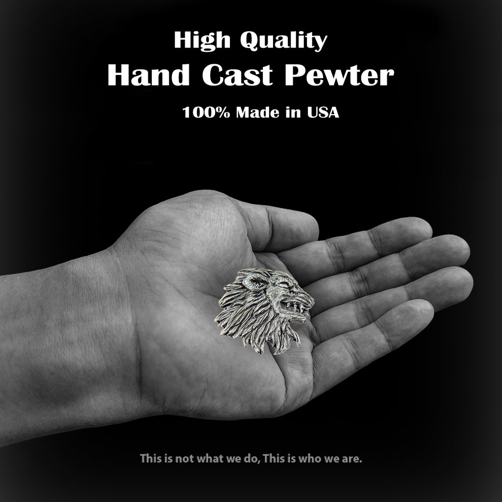 Medieval Lion Head Pin G005