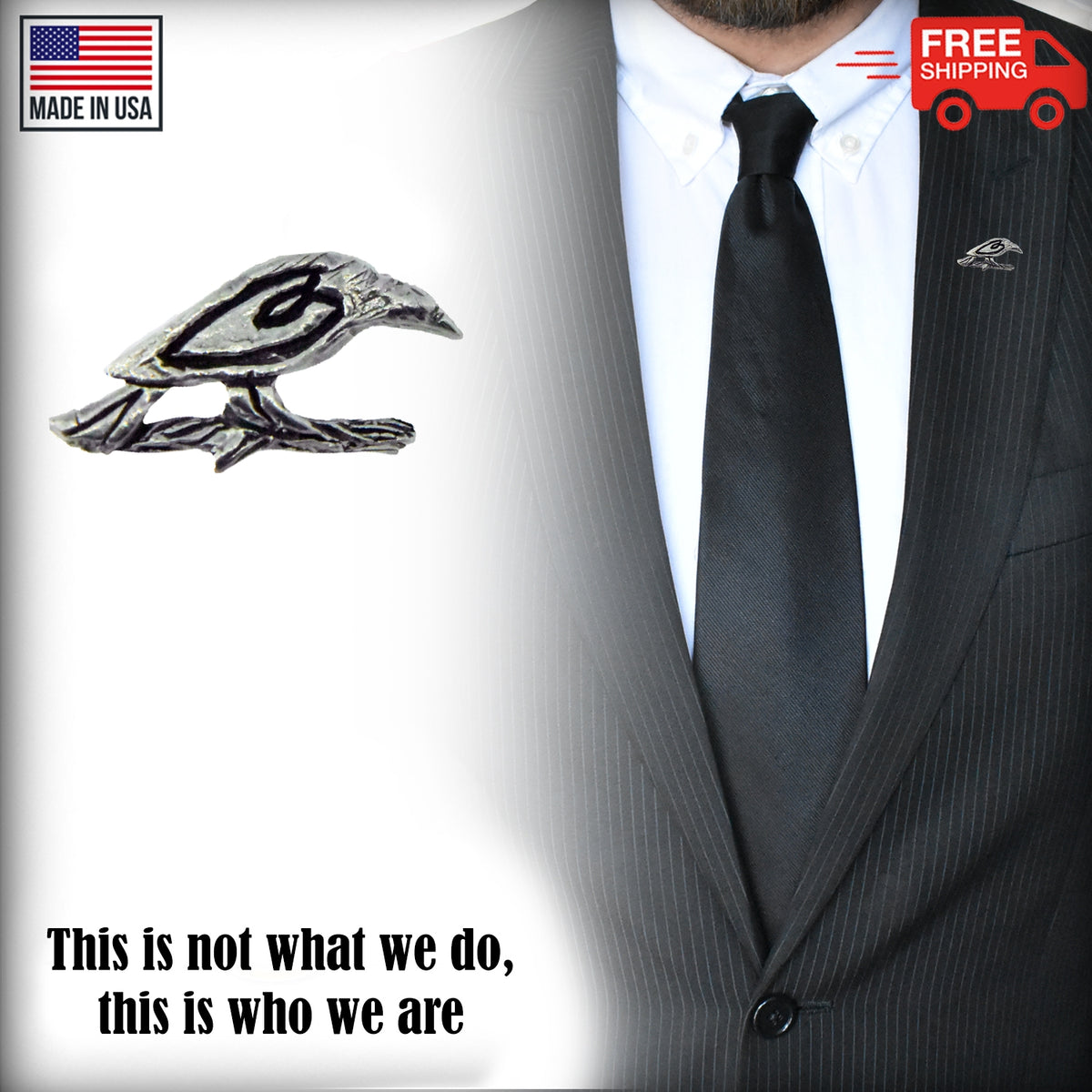 Viking Raven Pin G007