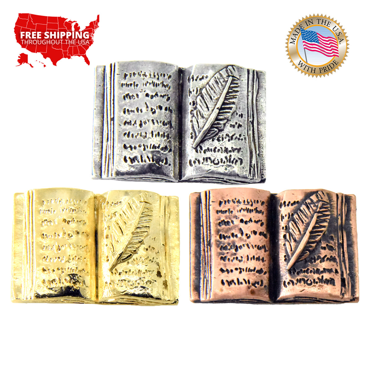 Book and Quill Pin G013