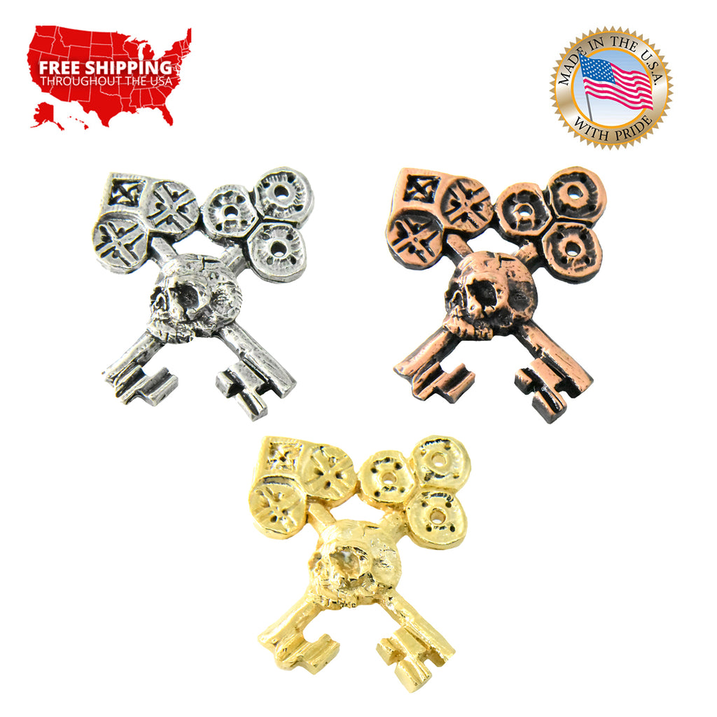 Skull And Keys Pin G016