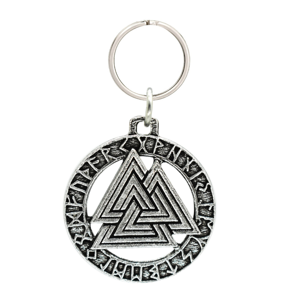 Viking Valknut in Runes Keychain G028KC
