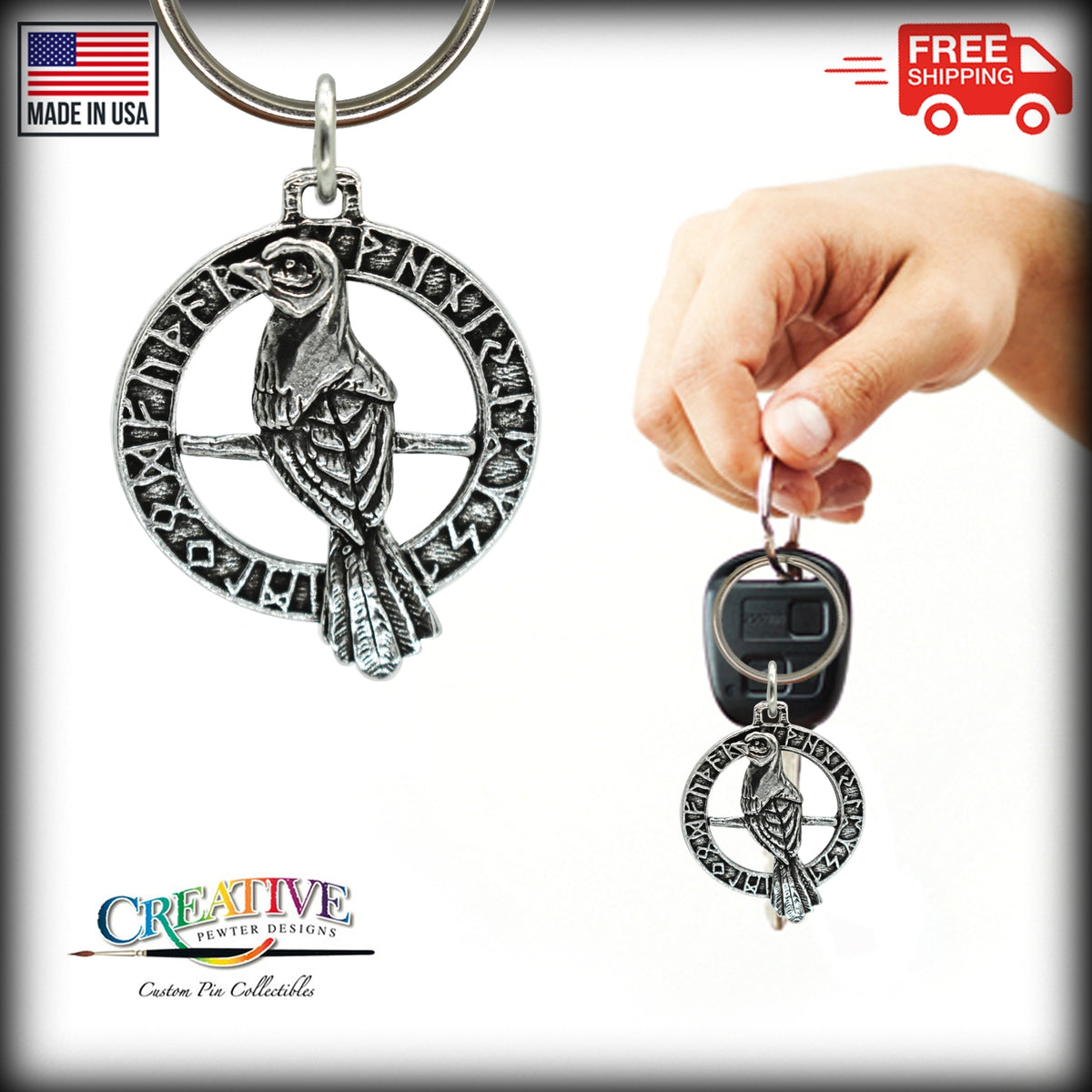 Mockingbird in Runes Keychain G031KC