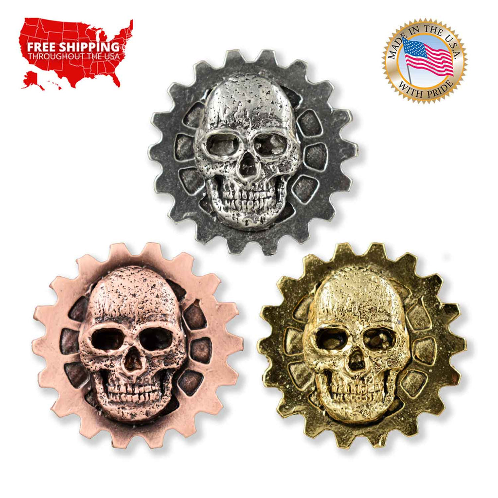 Gear With Skull Pin G034