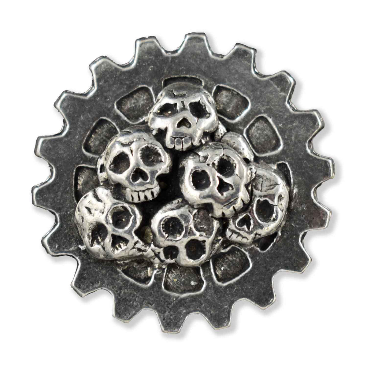 Gear With Skull Pile Pin G036