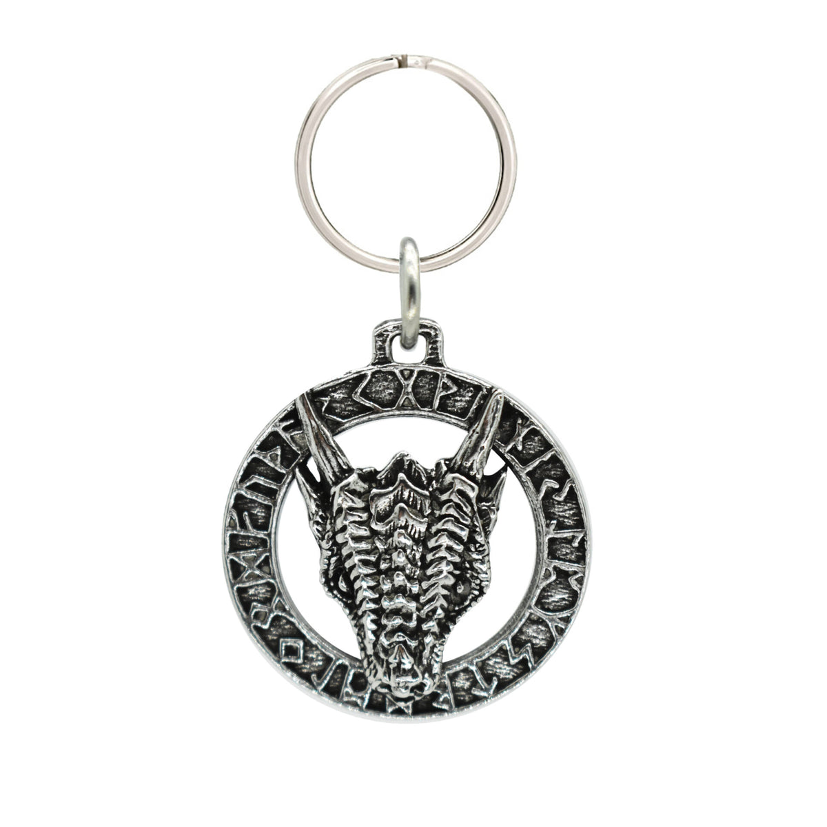 Dragon Head In Runes Keychain G047KC