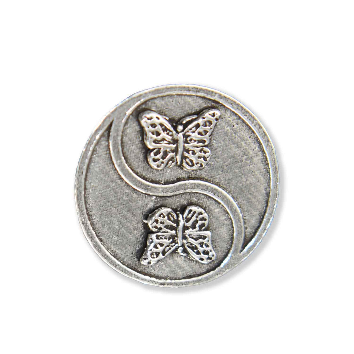 Butterflies With Yin Yang Pin G068