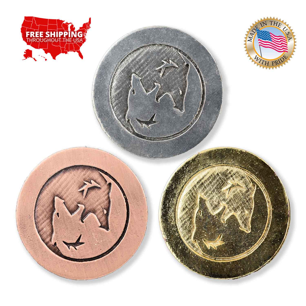 Wolves With Yin Yang Pin G070