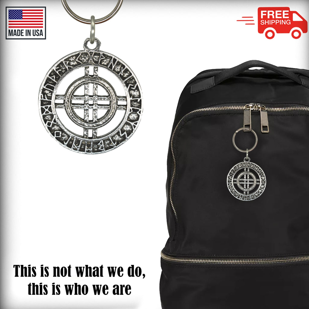Runes Circle With Center Keychain G112KC