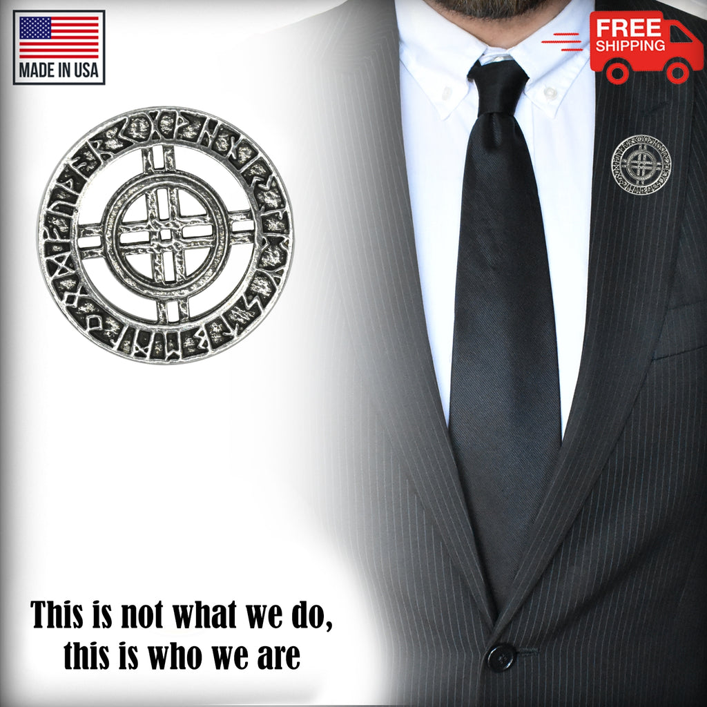 Runes Circle With Cutout Pin G112