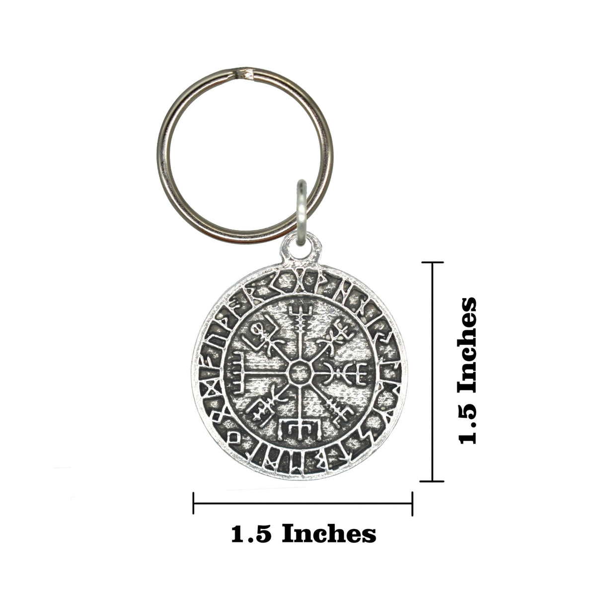 Vegv?sir Runes Viking Compass Keychain G114KC