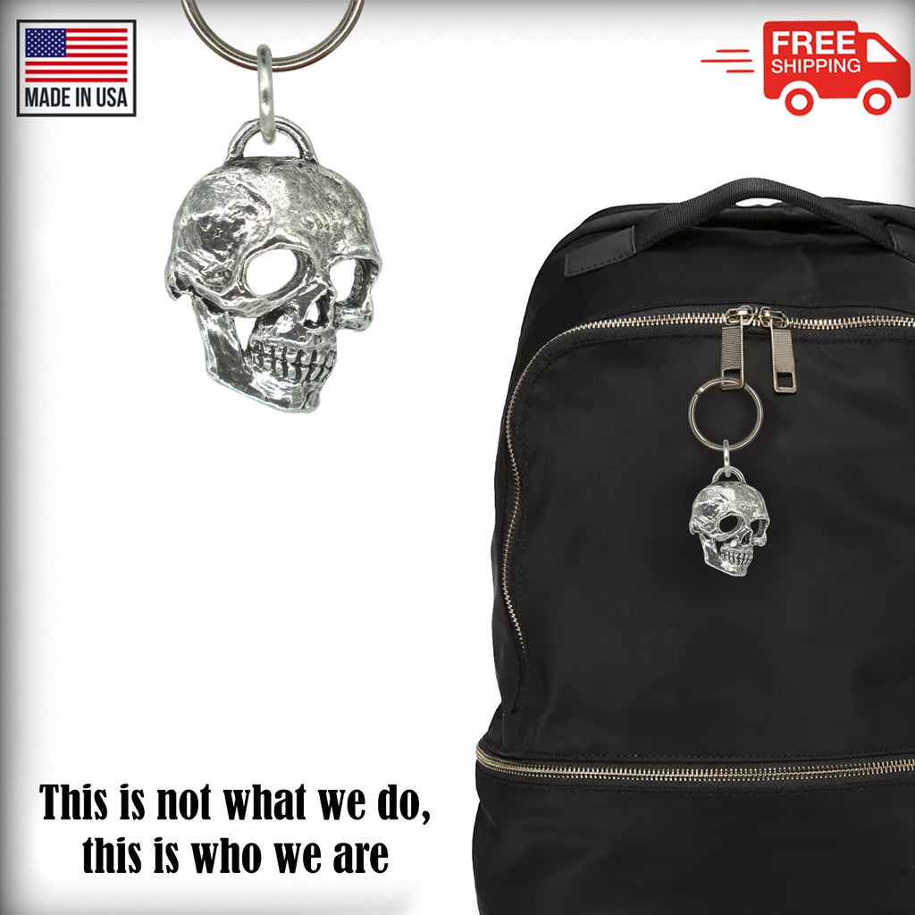 3D Skull Side View Keychain G122KC