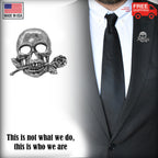 Skull With Rose Pin G124