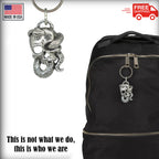 3D Skull With Snake Keychain G136KC