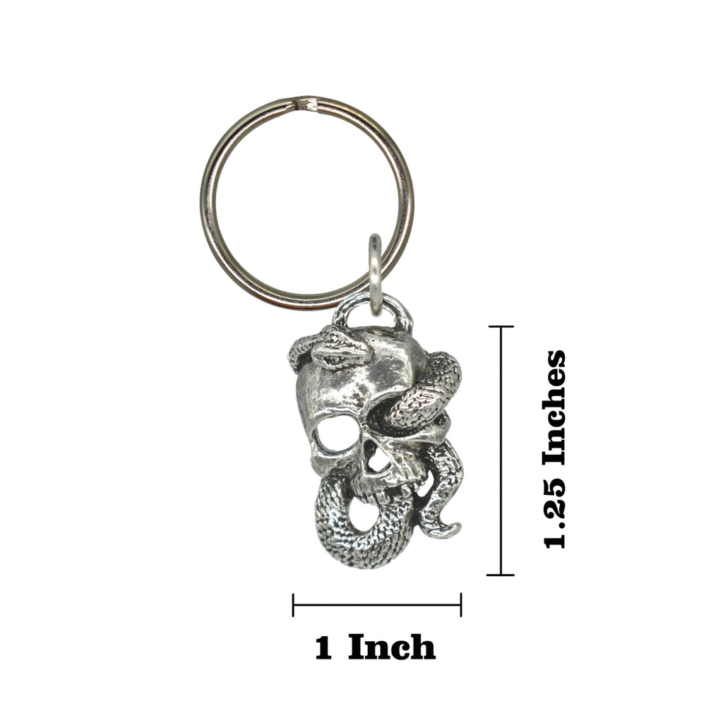 3D Skull With Snake Keychain G136KC