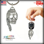 3D Skull Viking With Tattoos Keychain G140KC
