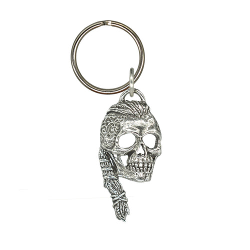 3D Skull Viking With Tattoos Keychain G140KC